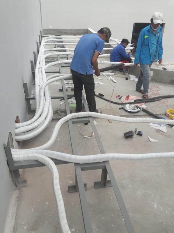 Thi công ống đồng máy lạnh âm tường giá rẻ tại tphcm, Bình Dương...